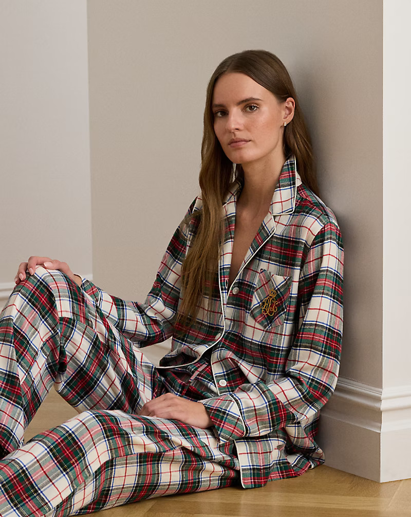 Plaid Brushed Twill Sleep Set | Ralph Lauren (UK)