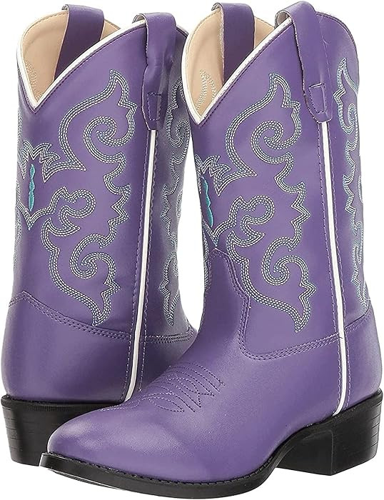 Girl's Toddler/Little Kid Pearlized Faux Leather Round Toe Cowboy Boots | Amazon (US)