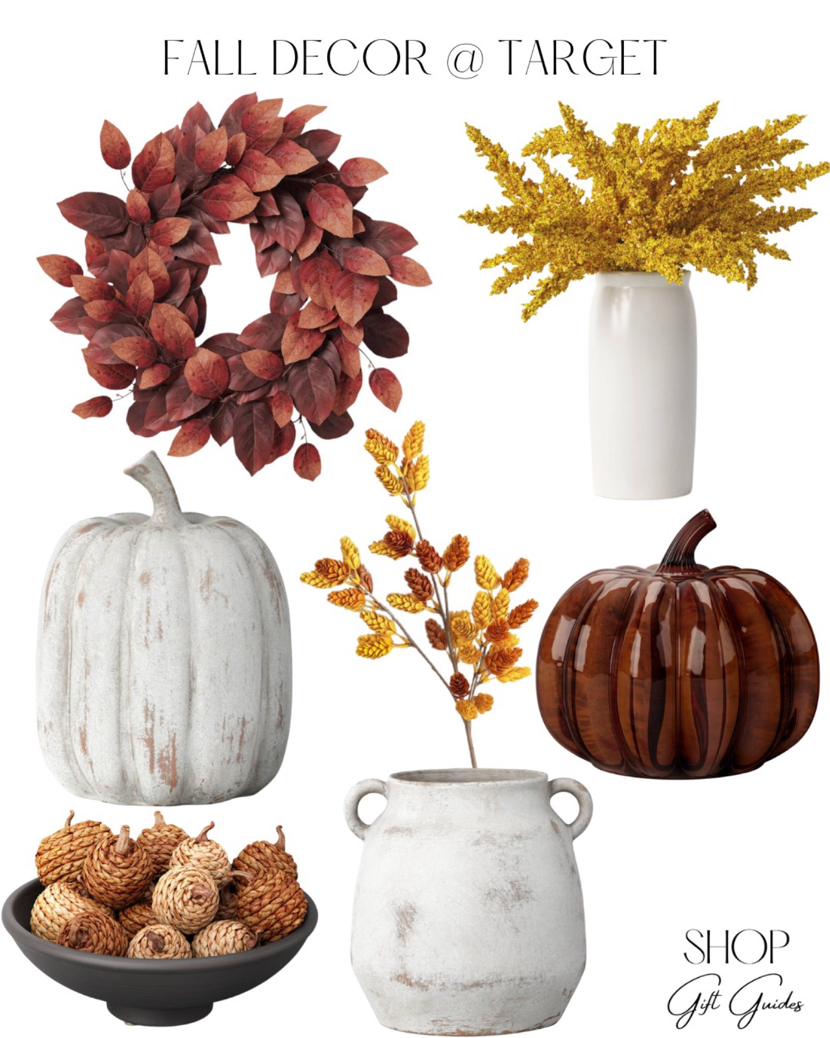 Fall decor new arrivals at Target! 

Fall wreaths, home decor, fall pumpkin decor, faux stems, faux flower arrangements, fall leaf wreath, fall front door decor 

#LTKSeasonal #LTKunder50 #LTKhome