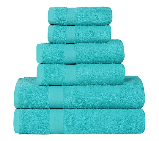 Superior Ultra-Soft Cotton 6-Piece Towel Set - QVC.com | QVC