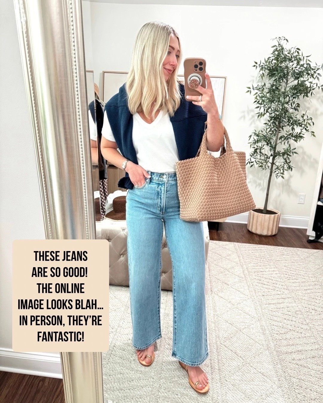 My new favorite jeans, runs TTS! I got my true size 4/27 regular length (5’4”)—ordered the curvy to see how they compare and the curvy is PERFECT to fix the gap in the waist that the regular non curvy has! Both size 2 and size 4 fit in the curvy, 4 curvy runs a TINY bit bigger throughout than the 4 NON curvy

50% OFF  + FREE SHIPPING!!

Loft, light wash jeans, spring jeans 

#LTKootd #LTKMothersDay #LTKSaleAlert