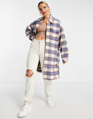 Levi's long shacket in plaid | ASOS (Global)