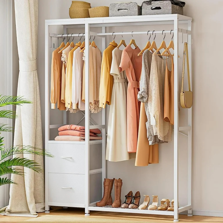 GIKPAL Clothes Racks, 72.8'' Heavy Duty Garment Rack for Clothing Storage with Shelves Clothing R... | Walmart (US)