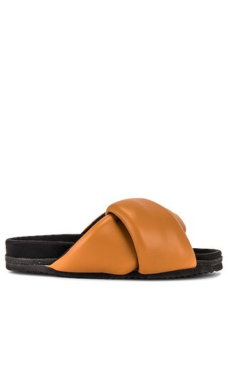 Foldy Puffy Slide in Cognac | Revolve Clothing (Global)