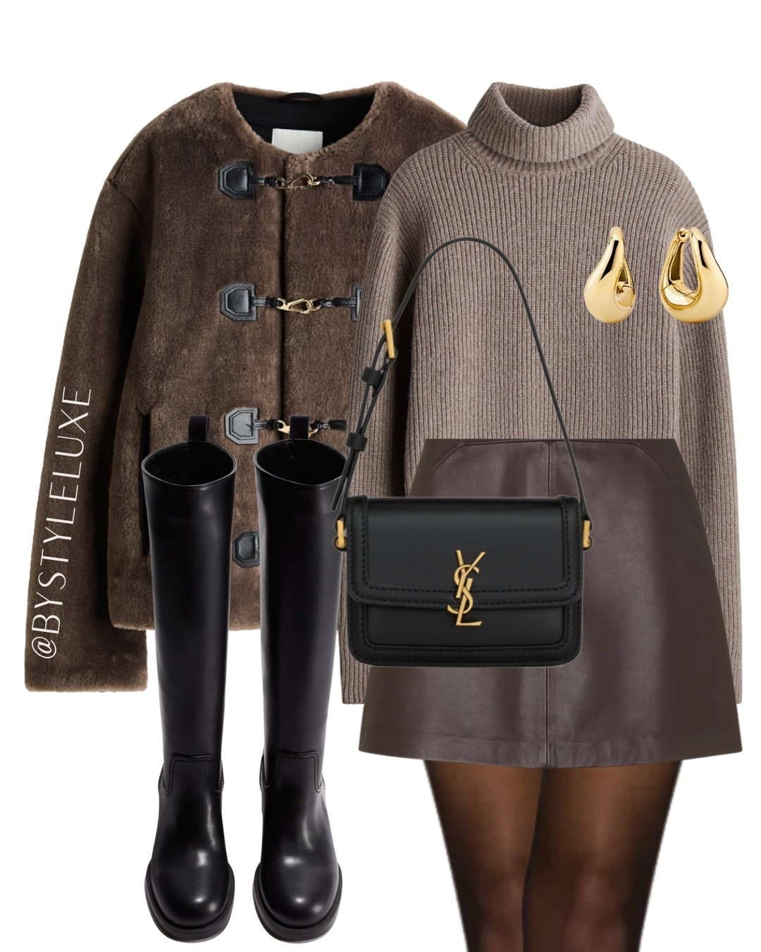COSY JUMPER - styling this taupe roll neck jumper with this cosy jacket and brown leather skirt for a church autumn look 

#boots #autumnoutfit #hm

#LTKautumn #LTKshoes #LTKdatenight