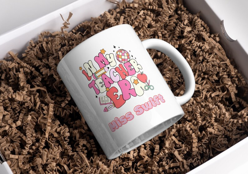 In My Teacher Era Swiftie Inspired Mug Teacher Gift Thank You Present Taylor Swift One Sided - Et... | Etsy (US)