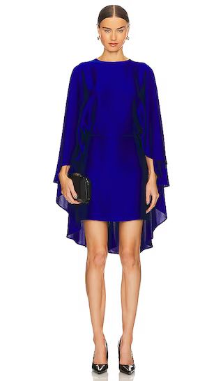 Ediamond Satin Cape Dress in Blue Regatta | Revolve Clothing (Global)