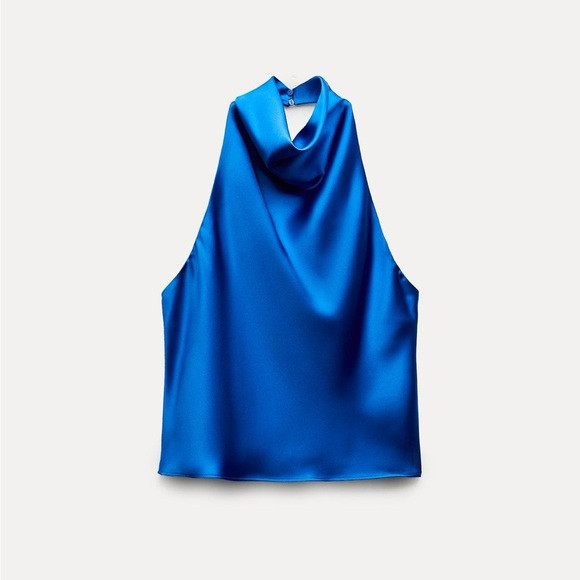 Zara Women’s Satin Effect Halter Top (25% OFF!) | Poshmark