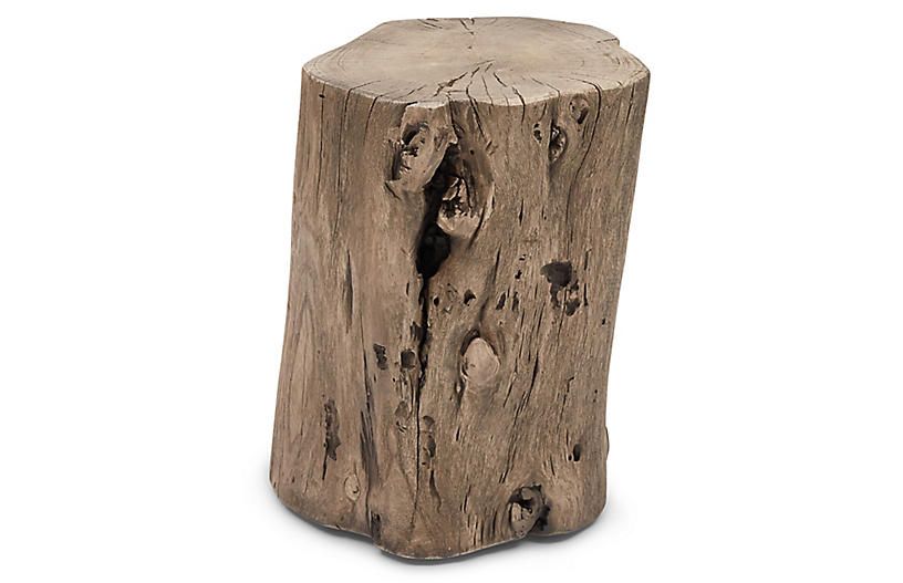 Solid Wood Wood Stump, Brown | One Kings Lane