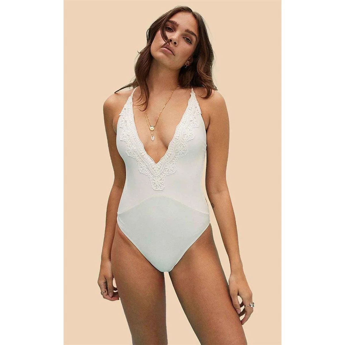 Maillot de bain 1 pièce dentelle MYDREAM | La Redoute (FR)