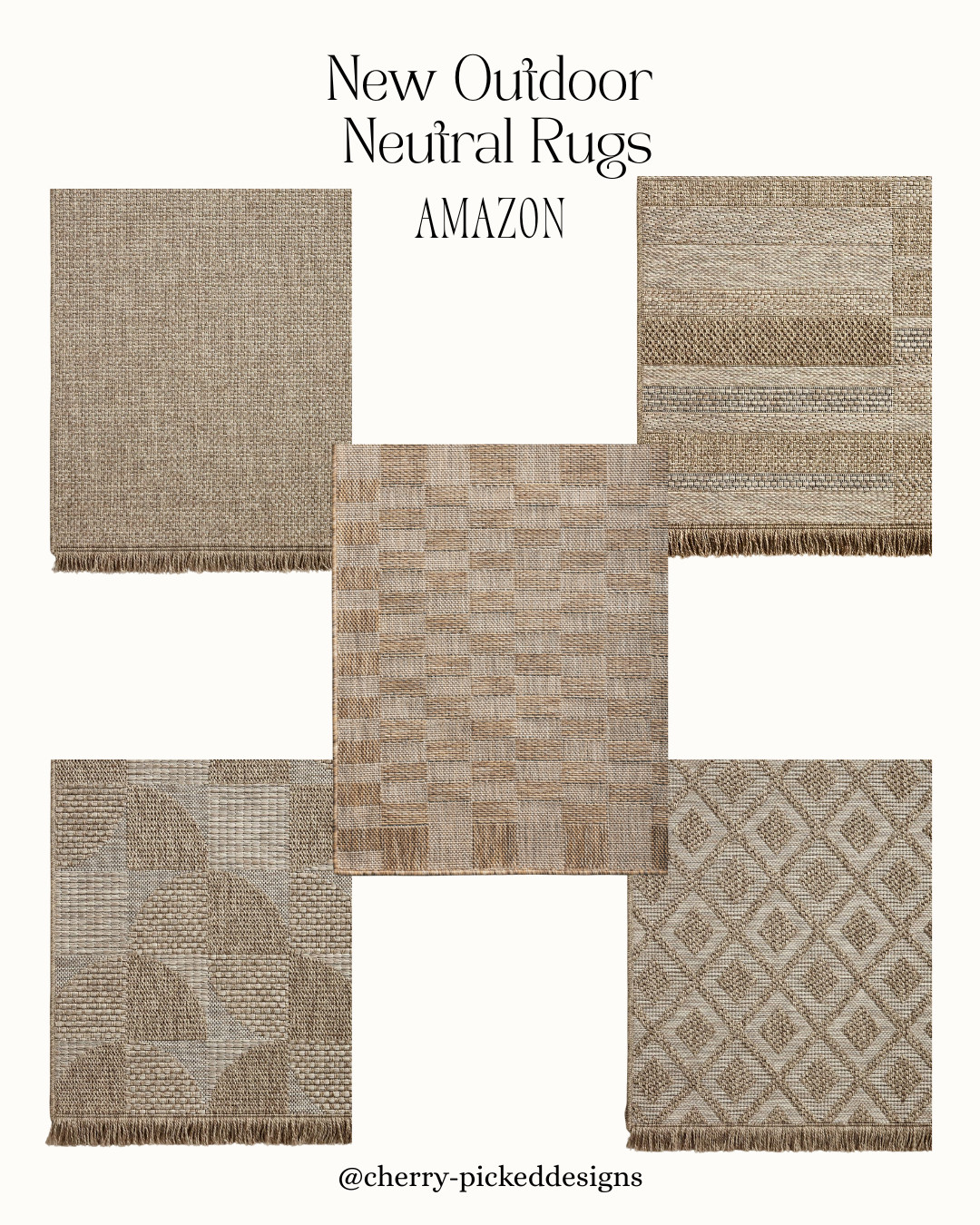 🤩 Spotted these gorgeous NEW  neutral outdoor rugs on Amazon and added a few to my cart immediately. 🏠If you want to instantly elevate your porch or deck, these are the secret weapon. So many beautiful textures and patterns, all while staying totally neutral. Obsessed is an understatement! 

#AmazonHomeDecor #OutdoorRugs #NeutralDesign #PatioInspo #AffordableFinds #SummerReady #LTKFinds #HomeStyling #LTKPatio #LTKPorch 

 #LTKFindsUnder100 #LTKStyleTip #LTKFamily