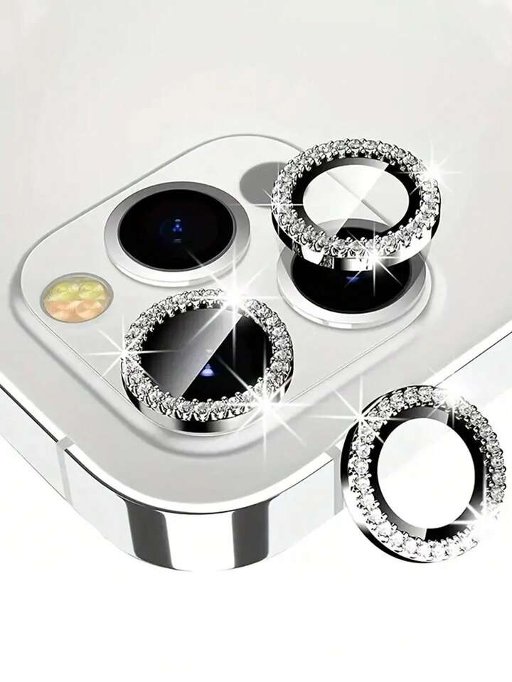 3pcs Multi-Color Rhinestone Camera Lens Protector Film Set Compatible With IPhone 14 Pro 6.1-Inch... | SHEIN