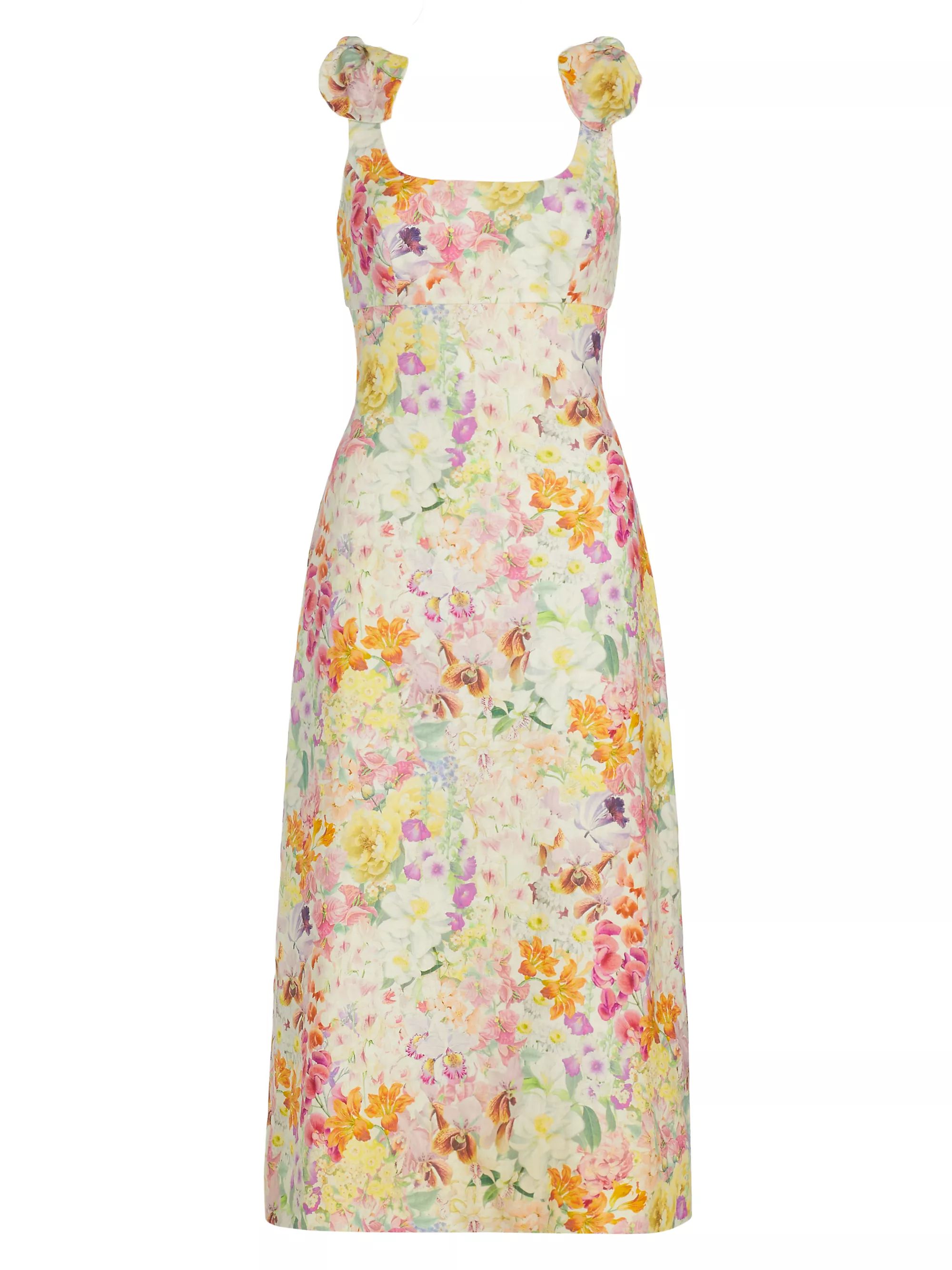 Harmony Linen Floral Midi-Dress | Saks Fifth Avenue