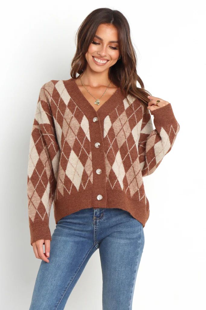 Britney Cardigan - Brown | Petal & Pup (US)