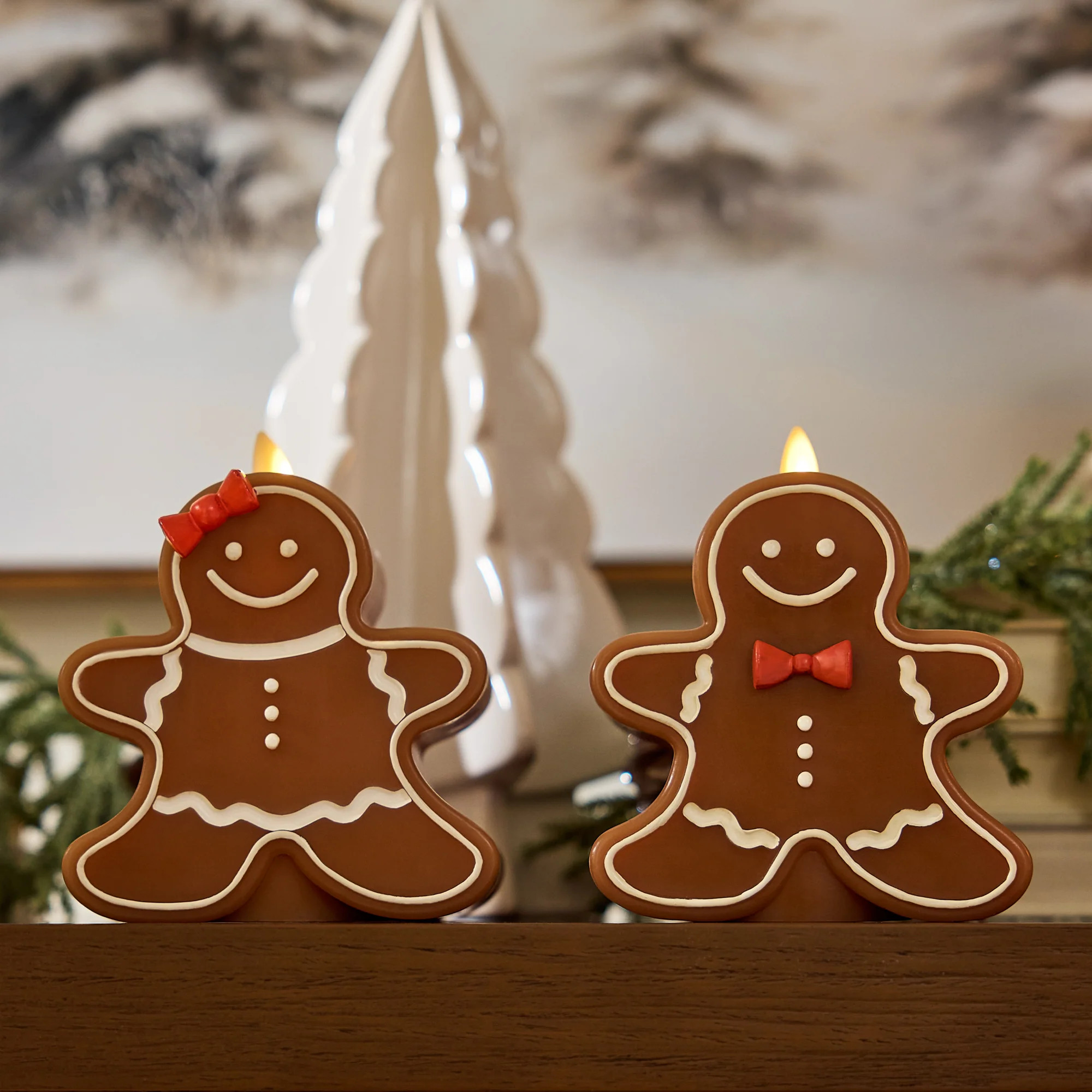 Gingerbread Boy Flameless Candle | Luminara