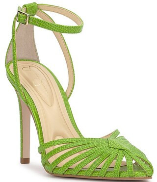 Paveri Embossed Strappy Caged Ankle Strap Pumps | Dillard's
