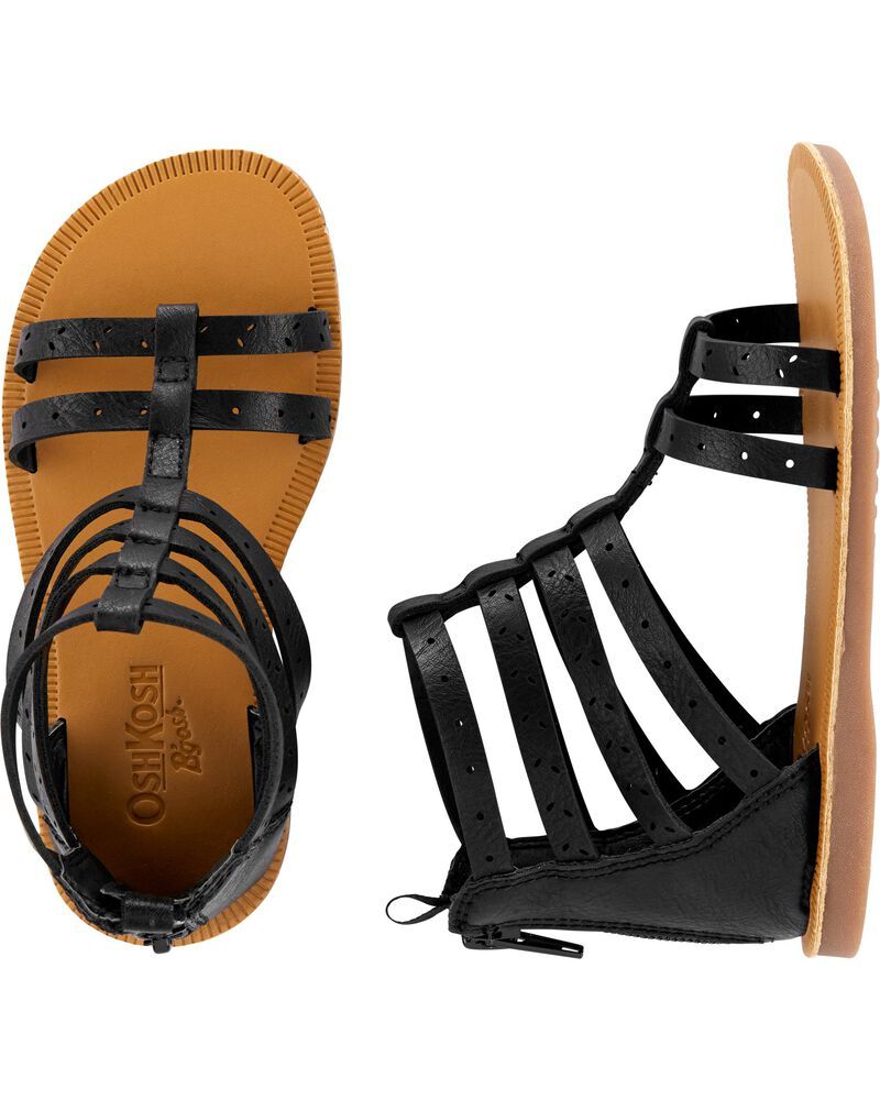 OshKosh Black Gladiator Sandals | OshKosh B'gosh