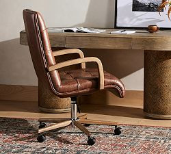 Hensley Leather Desk Chair | Pottery Barn (US)