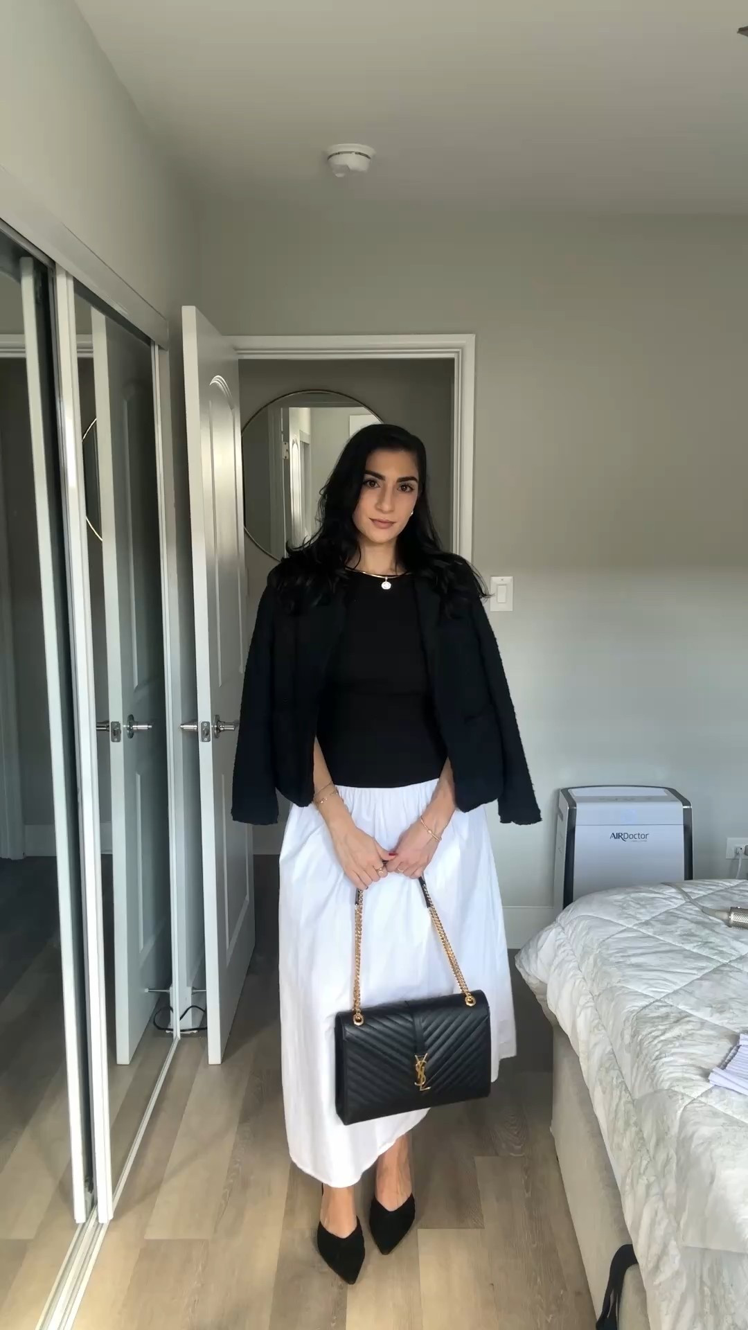 Old money aesthetic 
ASOS dress
Tweed jacket
Dolce vita heels 