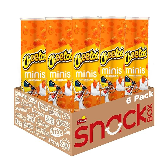 Cheetos Minis Canisters, Cheddar, 3.625 Ounce (Pack of 6) | Amazon (US)