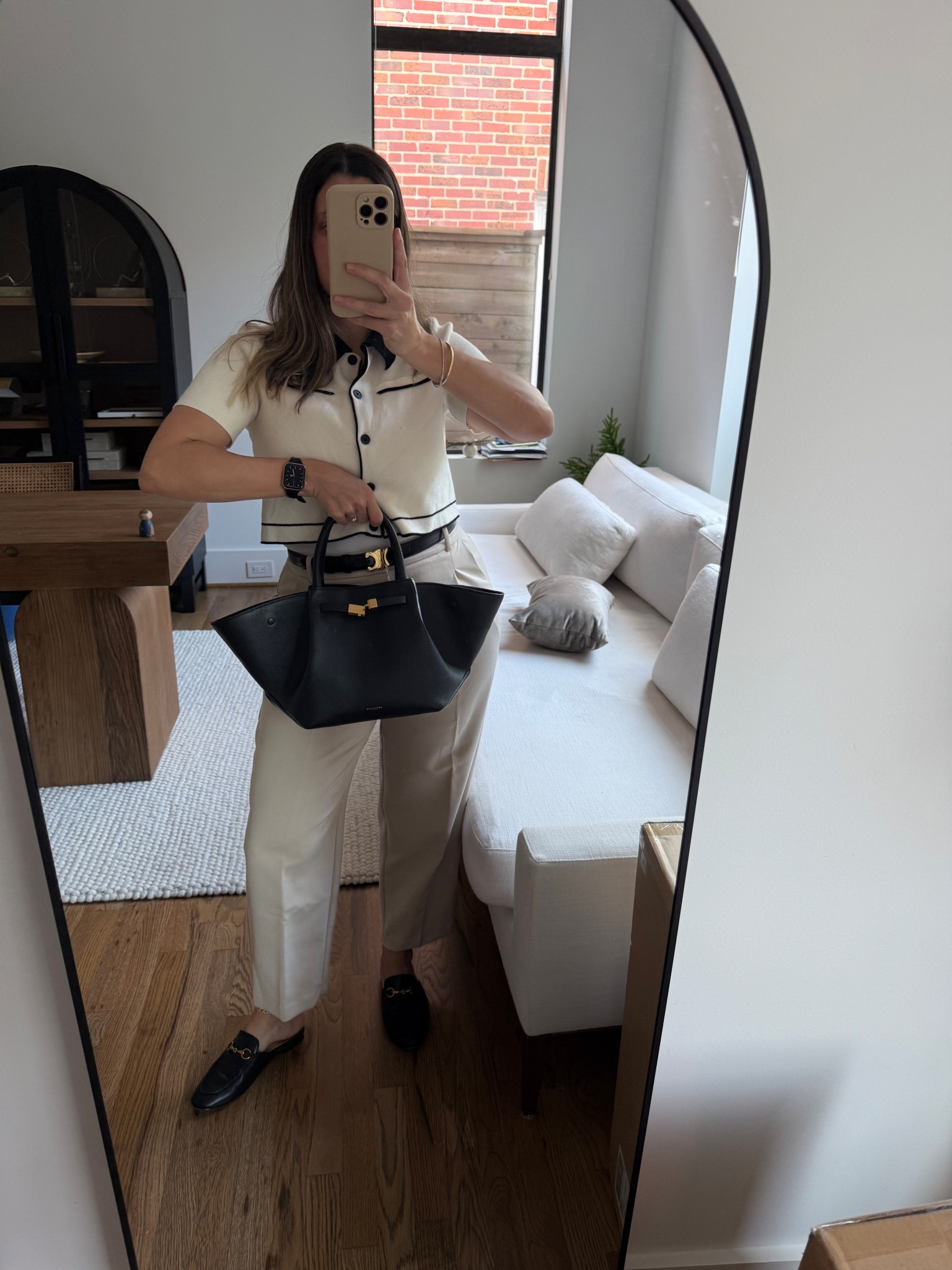 What I wore to the office today 
Cream and black is a color combo that never fails! Pants are Zara (wearing size large) 

#LTKSeasonal #LTKWorkwear #LTKFindsUnder100