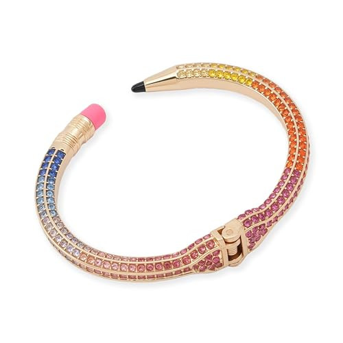 Betsey Johnson Women's Straight A's Pavé Pencil Cuff Bracelet | Amazon (US)