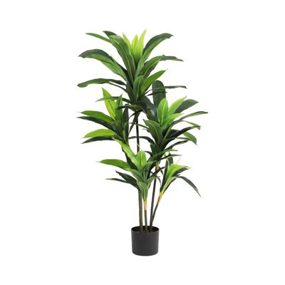 Artificial Dracaena Plant Fake Tree with Planter - Faux Yucca Tall Fake Floor Plant in Pot Artificial Trees for Home Office Living Room Decor Outdoor | Target