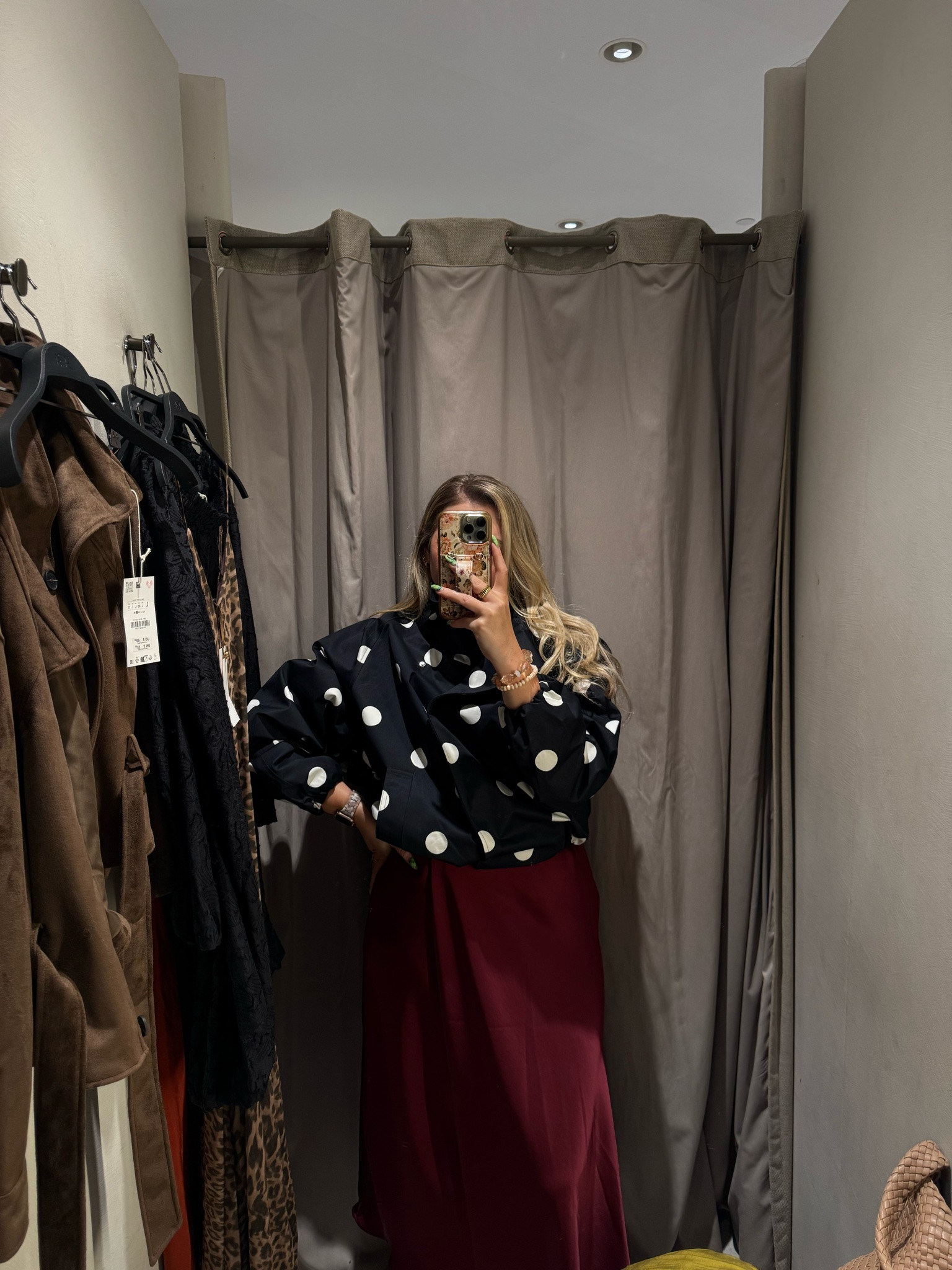 obsessed with this polka dot windbreaker jacket. perfect for fall and on trend with the funnel neck. fall trends, fall fashion hauls 

 #LTKootd #LTKSeasonal #LTKMidsize