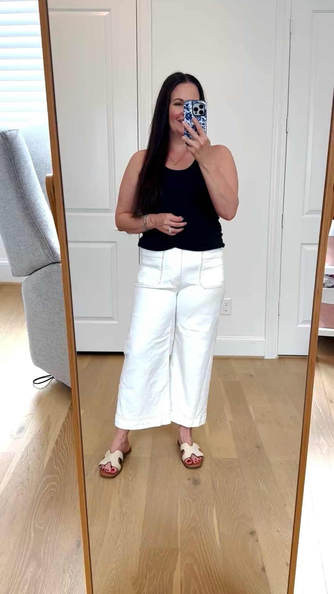 A simple summer outfit that looks polished with minimal effort. These white jeans paired with a dark gray tank top and sandals create the perfect dressy casual style for everyday wear, travel days, or weekend plans. I love how versatile this look is—easy to dress up with accessories or keep casual for sightseeing and exploring on vacation.

If you’re looking for vacation outfits that are comfortable, chic, and easy to pack, this combination is a go-to. White jeans are a summer wardrobe staple and pair beautifully with neutral basics for endless outfit options all season long.

summer outfit • vacation outfits • dressy casual style • white jeans • dark gray tank top • sandals • casual chic outfit • mom style • summer fashion • vacation style

#LTKSeasonal #LTKootd #LTKPetite