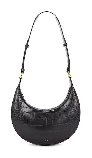 Carly Saddle Bag in Black Croc | Revolve Clothing (Global)