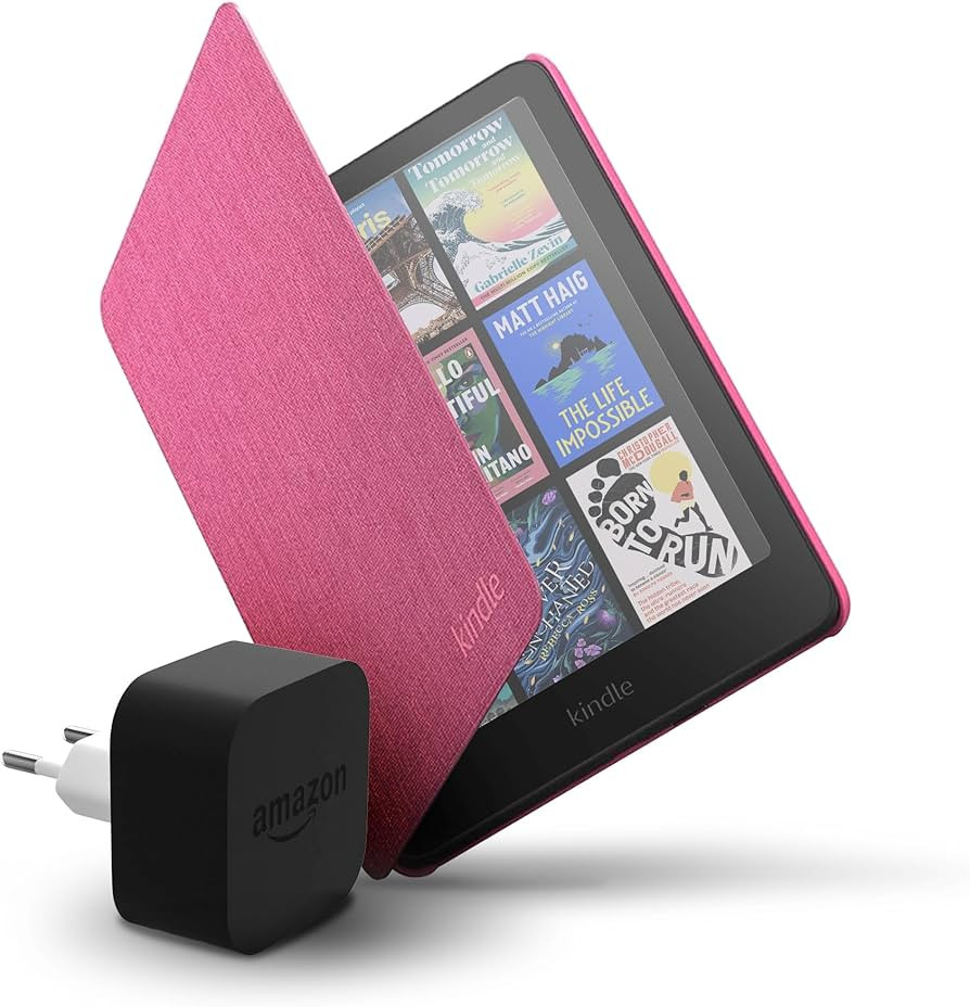 Amazon Kindle Colorsoft 16 GB + rosafarbener Stoffh\u00fclle + 9W-Netzteil | Amazon (DE)