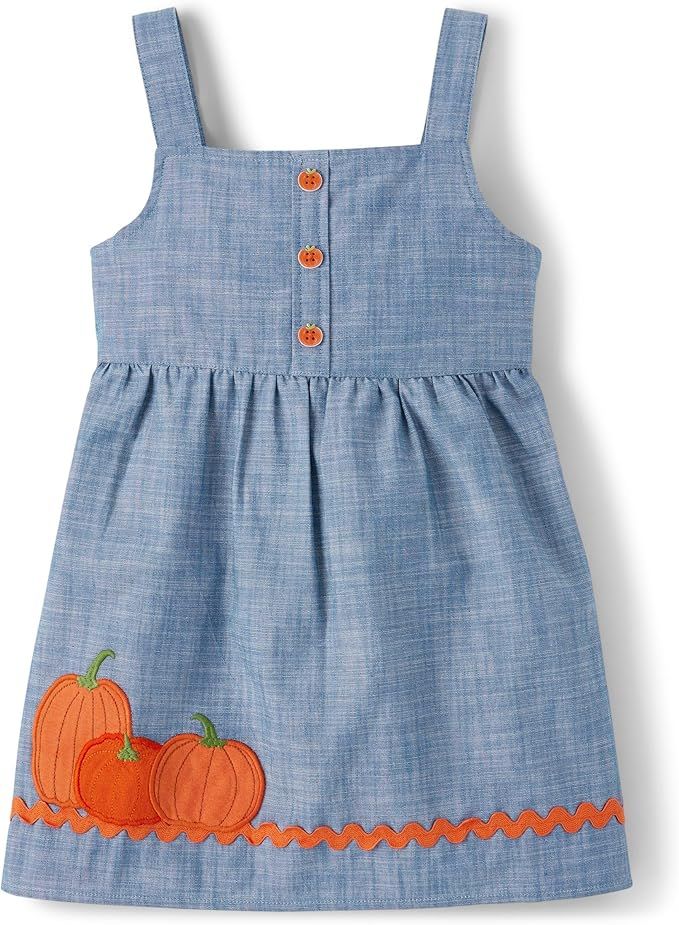 Gymboree Girls' and Toddler Embroidered Sleeveless Skirtall Jumpers | Amazon (US)