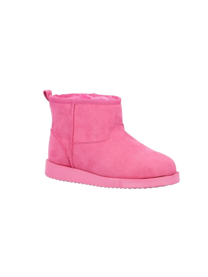 Wonder Nation Little and Big Girls' Faux Shearling Boots | Walmart (US)