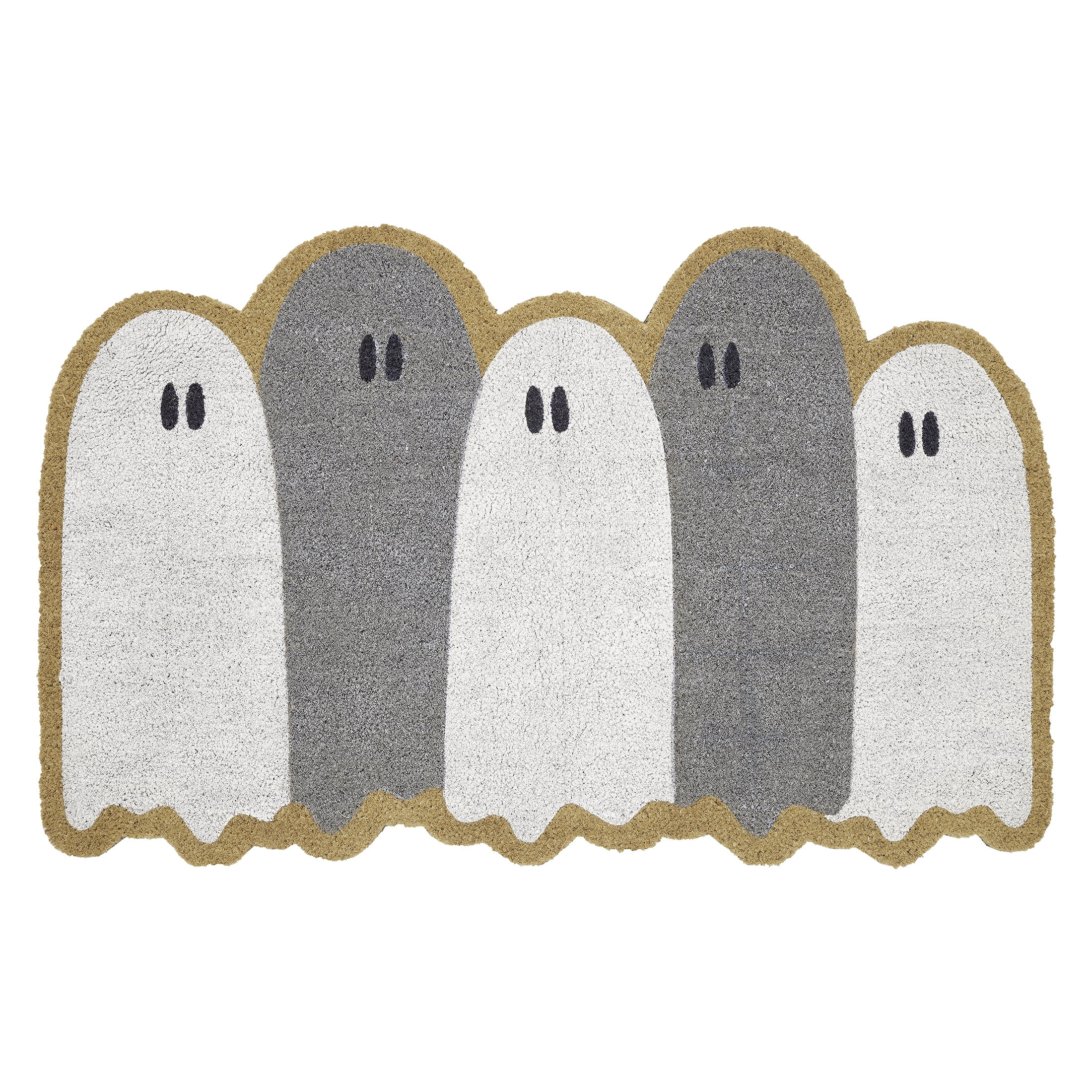 My Texas House Grey/White Ghosts Halloween Outdoor Coir Doormat, 30" x 48" - Walmart.com | Walmart (US)