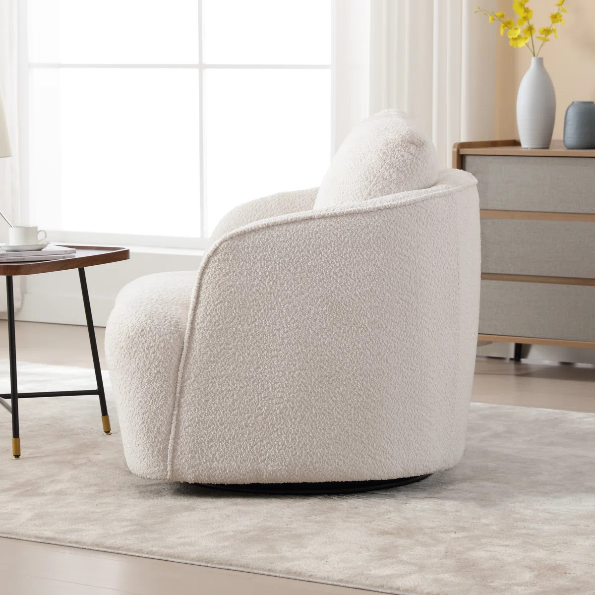 Dalbert 30.3'' Wide Swivel Barrel Chair | Wayfair North America