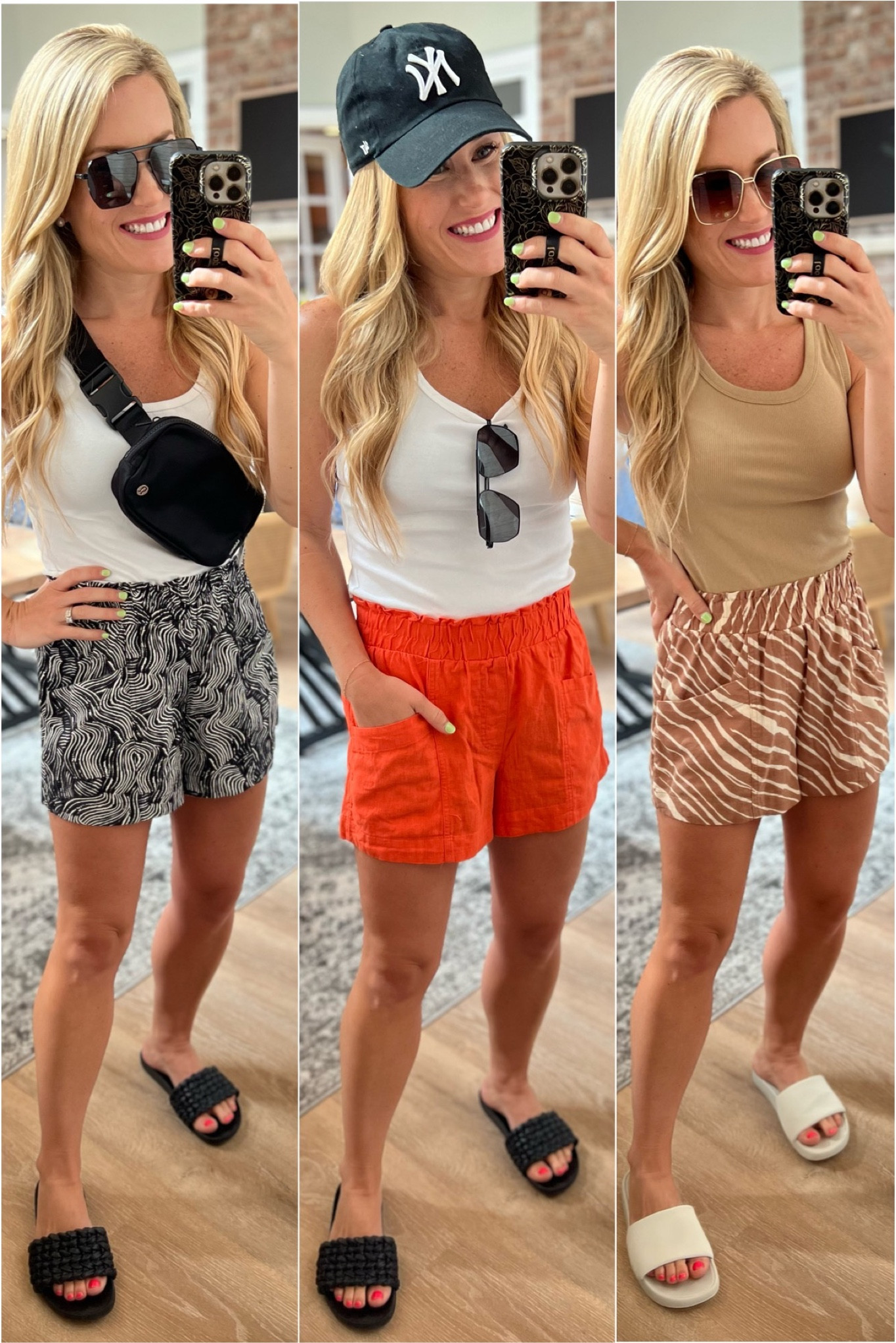 Summer shorts tank top target style slides ball cap hat sunglasses belt bag lululemon 

#LTKtravel #LTKSeasonal #LTKstyletip