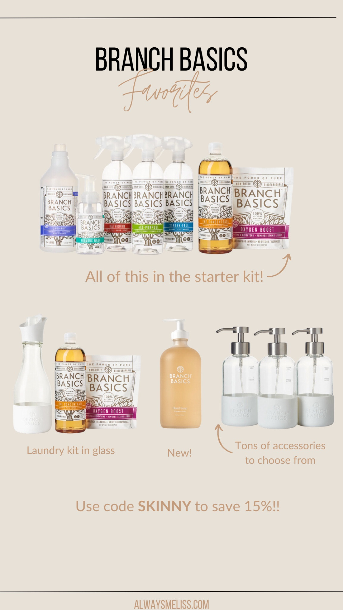 For today’s wellness Wednesday I wanted to share some of my fave cleaner options for home cleaning. I love Branch Basics! The starter kit is a great place to start. 

Home Cleaning
Branch Basics
Healthy Living 

#LTKhome #LTKfamily #LTKfindsunder100