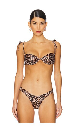 x REVOLVE Donna Bikini Top in Wild Leopard | Revolve Clothing (Global)