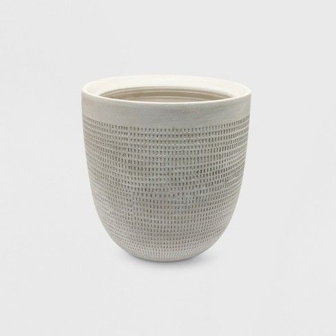 9" Textured Ceramic Planter White - Project 62™ | Target