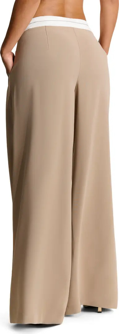 Foldover Waist Wide Leg Trousers | Nordstrom