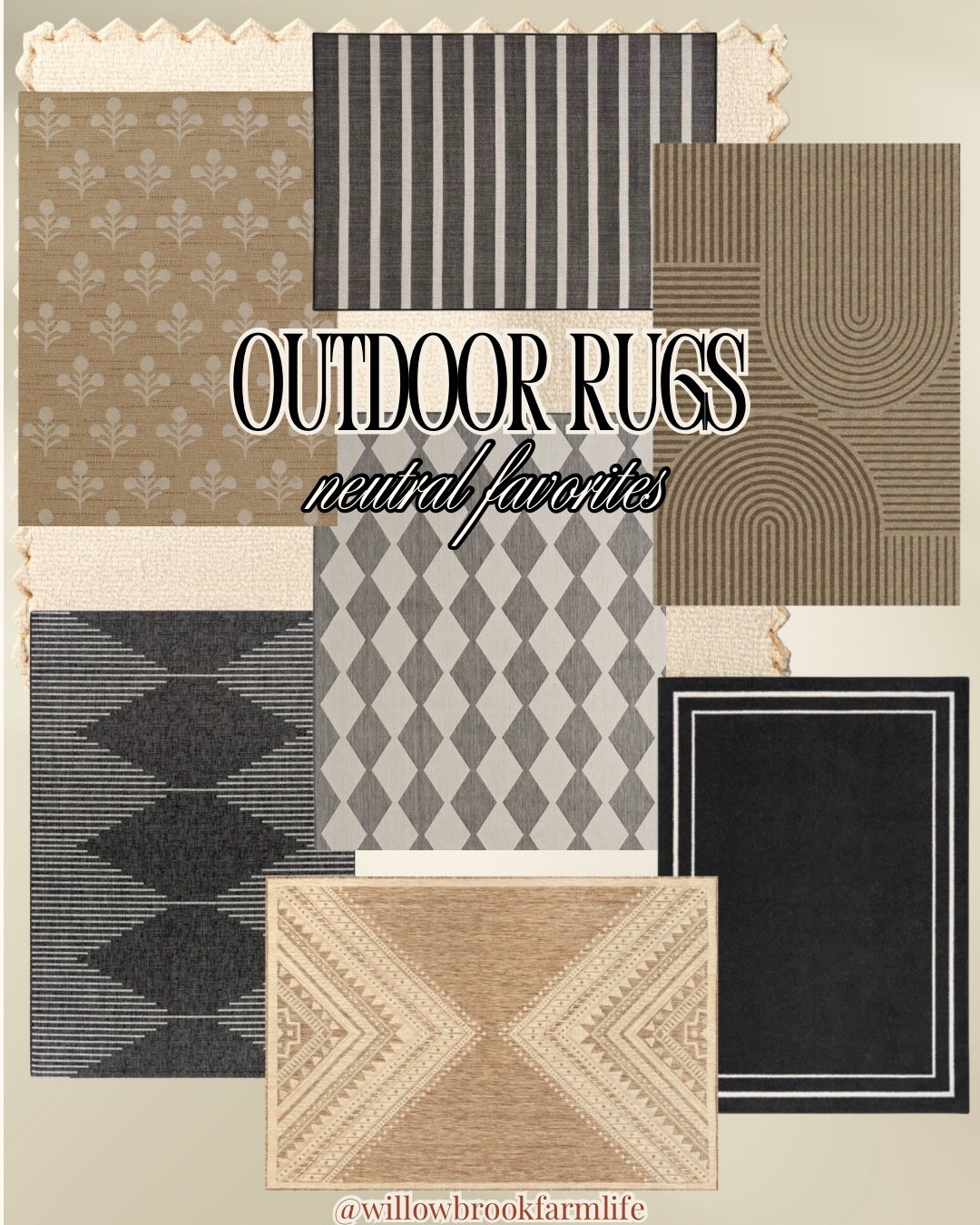 Gathered up some of my favorite, outdoor rugs! PORCH STAPLES: Neutral rug, fun pillows and lots of plants! 

#LTKHome #LTKdayinmylife #LTKSeasonal