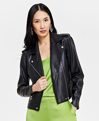 Women's Faux-Leather Jacket | Macy's