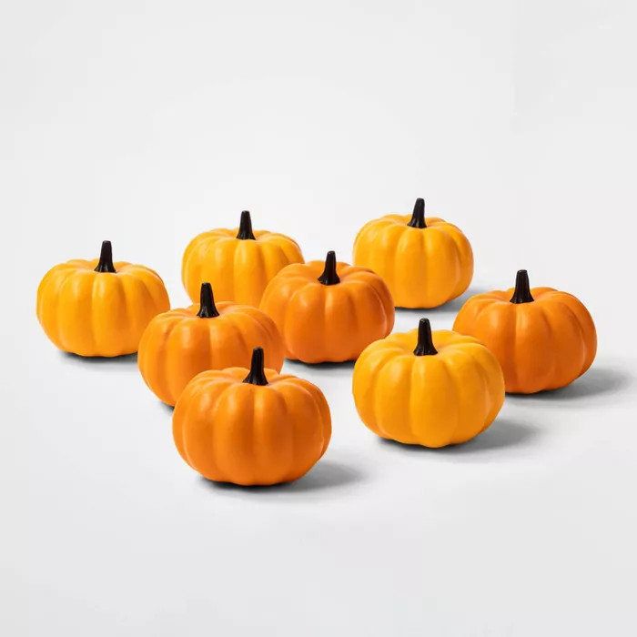 8ct Painted Pumpkins White Halloween Decorative Sculpture Set - Hyde & EEK! Boutique™ | Target