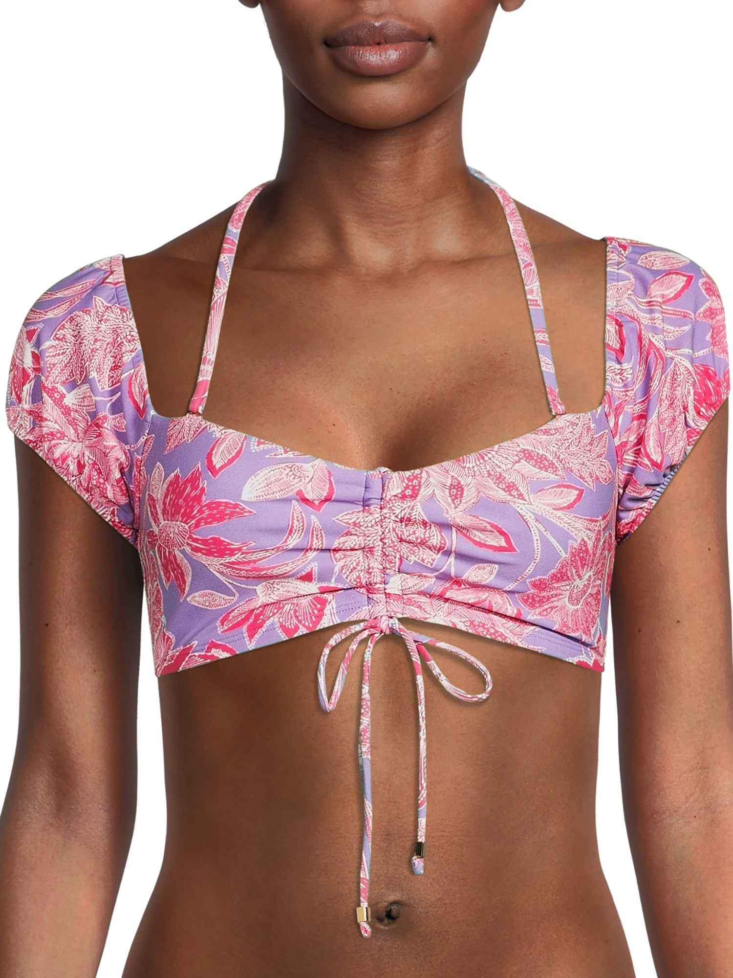 Time And Tru Women's and Women's Printed Off Shoulder Swim Top | Walmart (US)