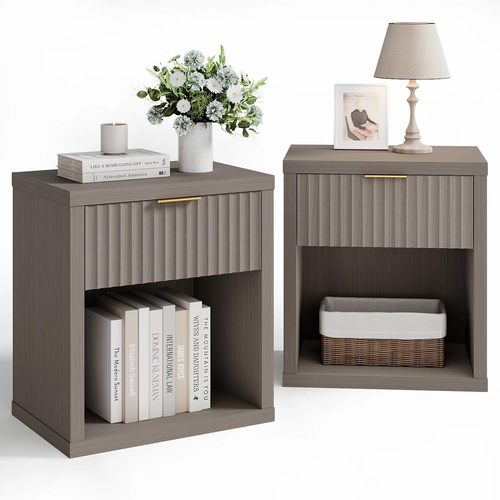 1 - Drawer Nightstand (set Of 2) | Wayfair North America