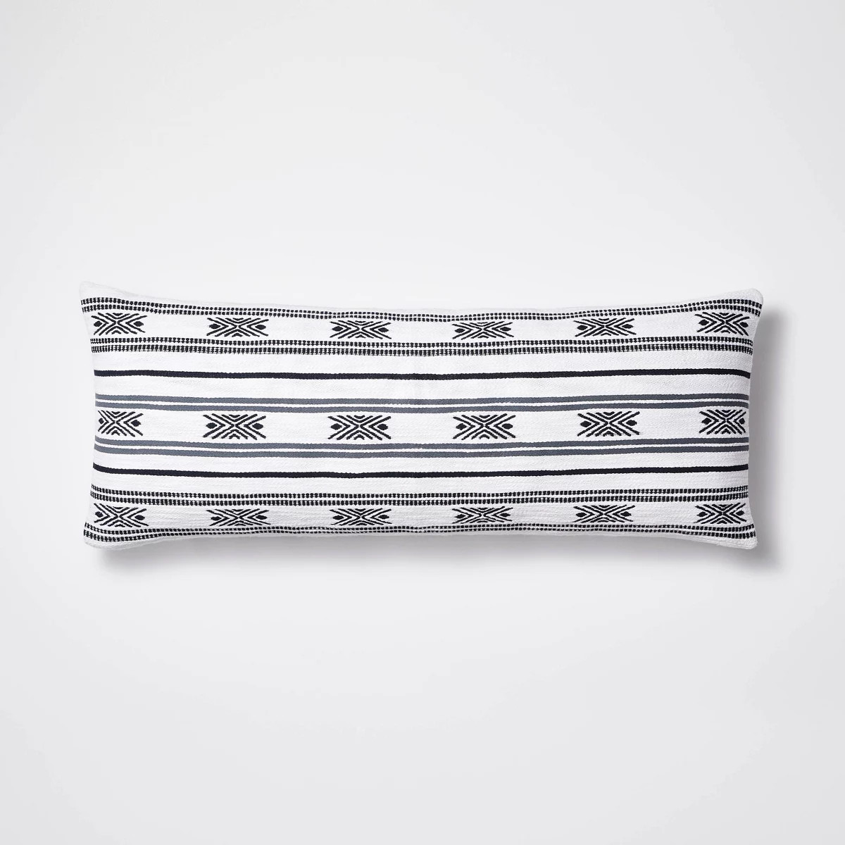 Oversized Oblong Woven Stripe Decorative Throw Pillow Ivory/Slate Blue - Threshold™ designed wi... | Target