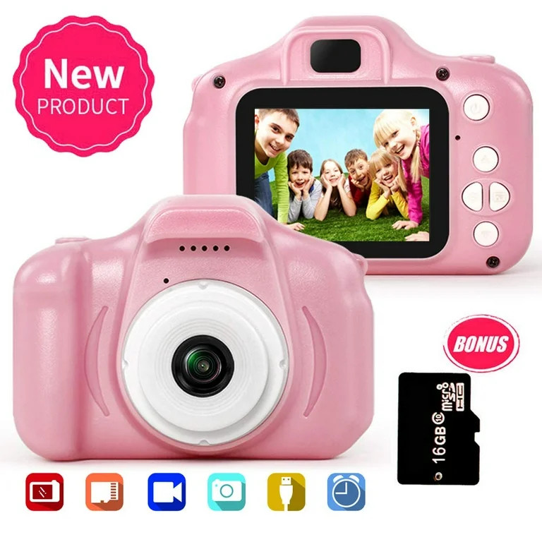Amerteer Kid Camera for Girls or Boys Age 3-12, 13MP 1080P Toddler Digital Camera with 16G TF Car... | Walmart (US)