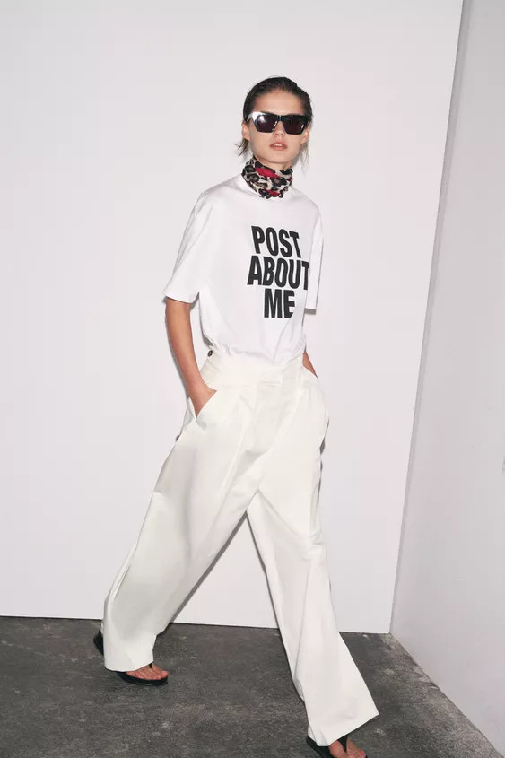 OVERSIZED TEXT T-SHIRT | Zara US