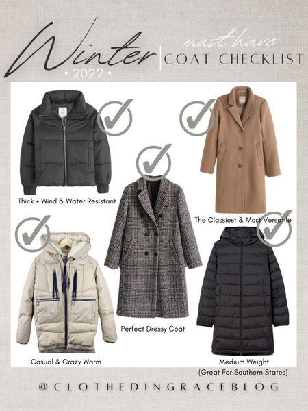 My winter coat checklist 

Use code CYBERAF for extra savings on the Abercrombie coats 

#LTKSeasonal