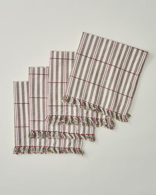 Bella Stripe Olive Napkin Set of Four | Magnolia
